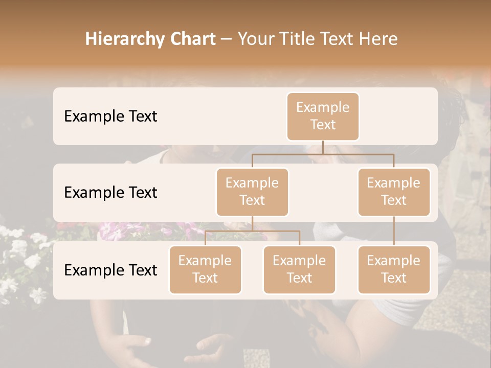 A Man Holding A Child In A Flower Shop PowerPoint Template