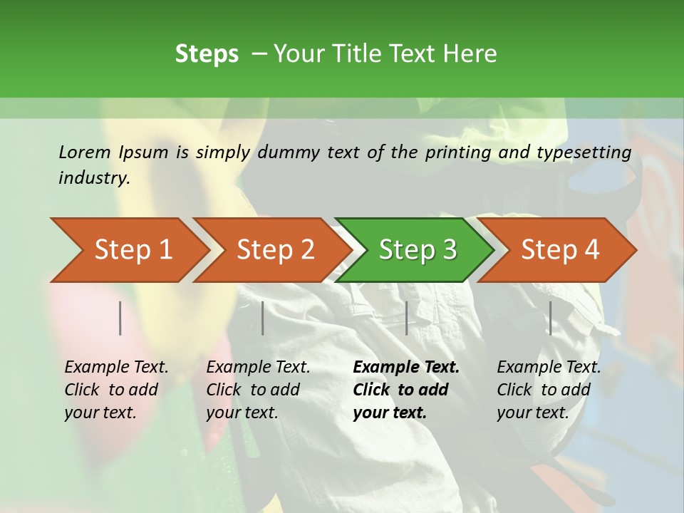 A Young Boy Climbing Up The Side Of A Climbing Wall PowerPoint Template