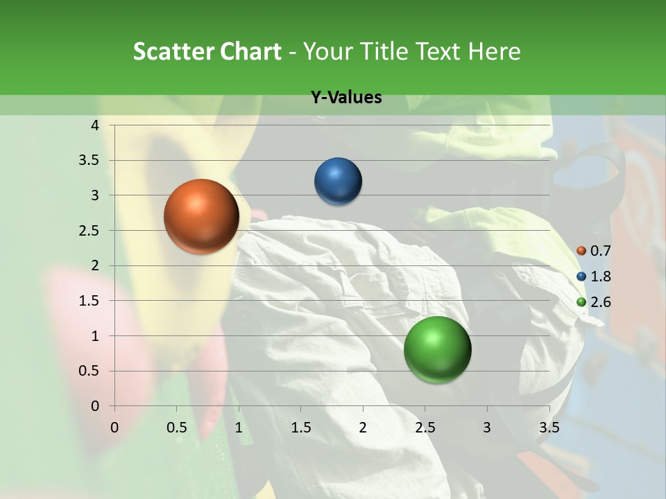 A Young Boy Climbing Up The Side Of A Climbing Wall PowerPoint Template