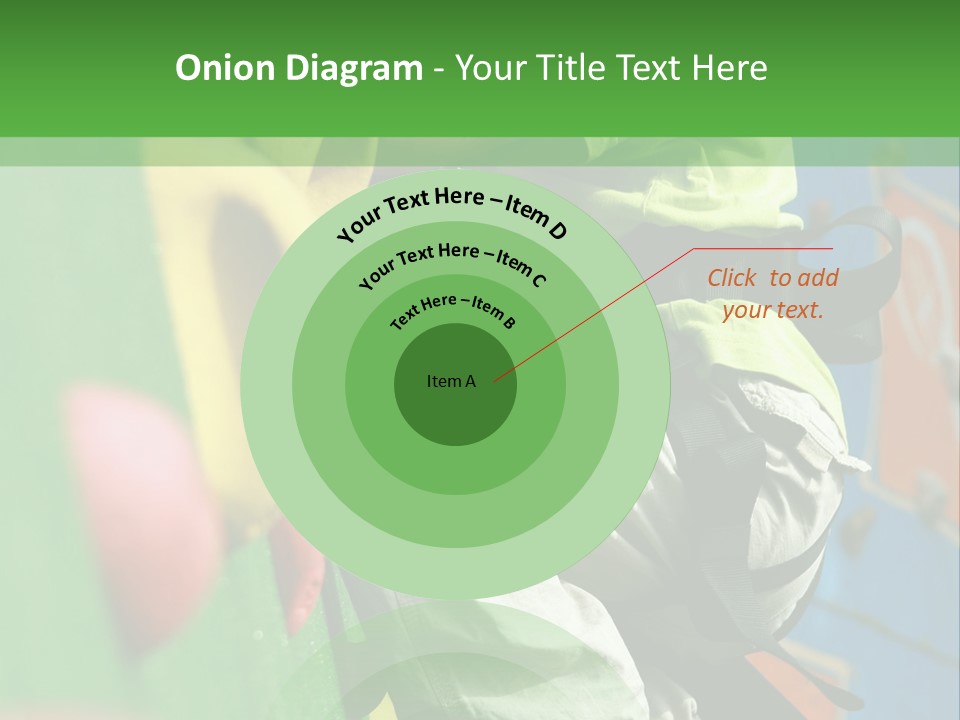 A Young Boy Climbing Up The Side Of A Climbing Wall PowerPoint Template