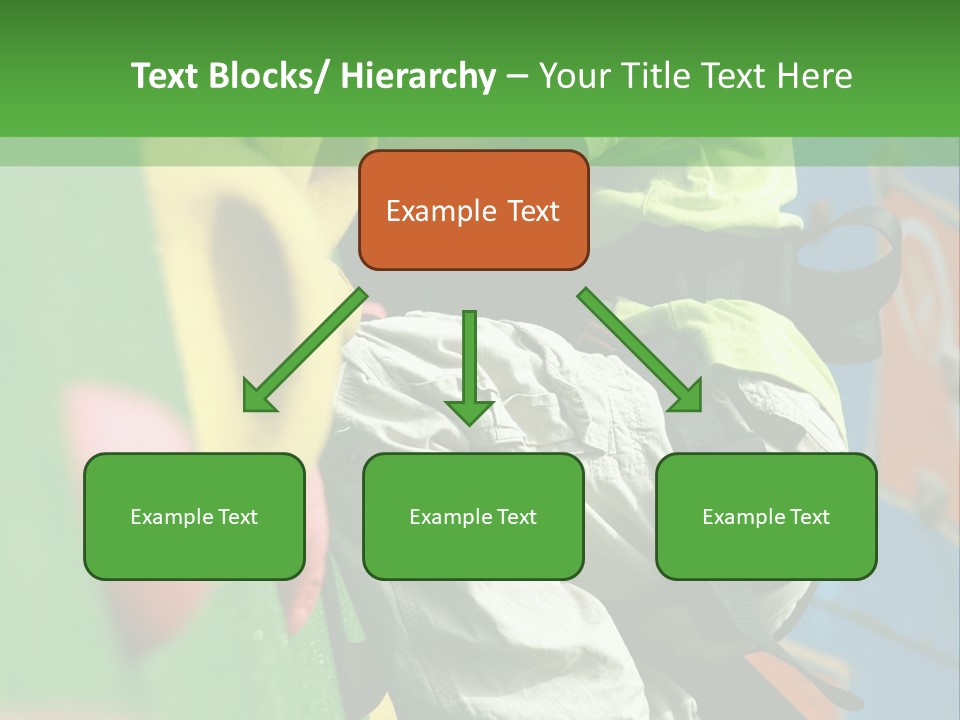 A Young Boy Climbing Up The Side Of A Climbing Wall PowerPoint Template