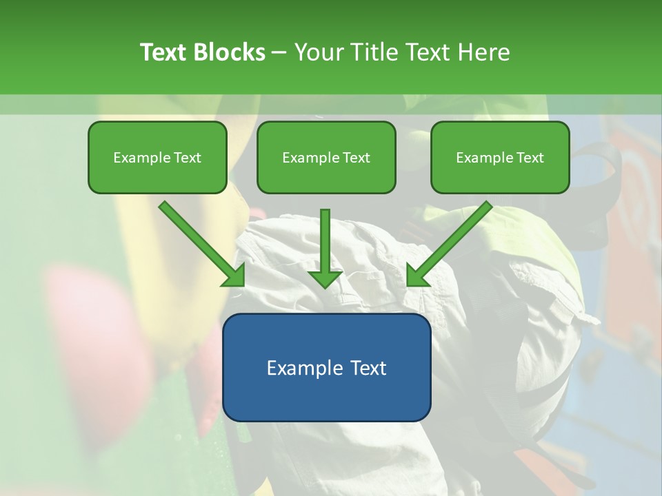 A Young Boy Climbing Up The Side Of A Climbing Wall PowerPoint Template