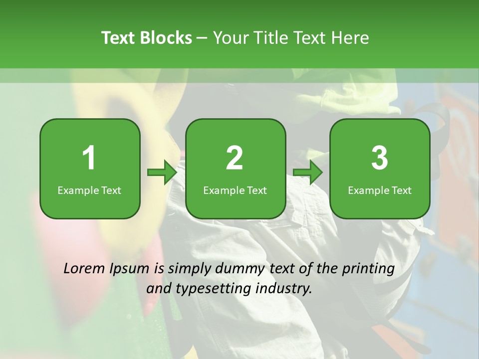 A Young Boy Climbing Up The Side Of A Climbing Wall PowerPoint Template