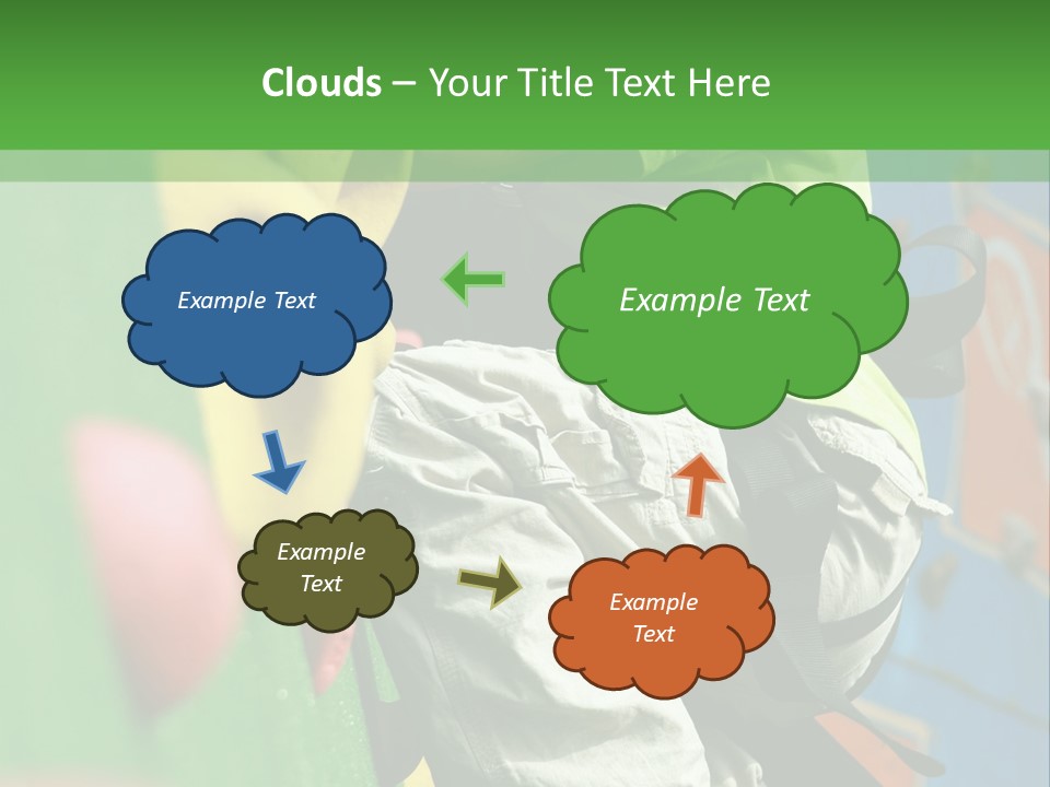 A Young Boy Climbing Up The Side Of A Climbing Wall PowerPoint Template