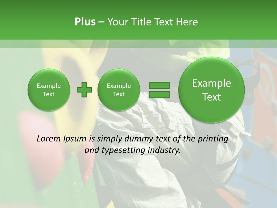 A Young Boy Climbing Up The Side Of A Climbing Wall PowerPoint Template