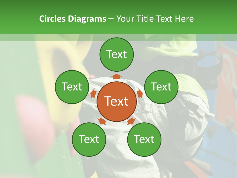 A Young Boy Climbing Up The Side Of A Climbing Wall PowerPoint Template