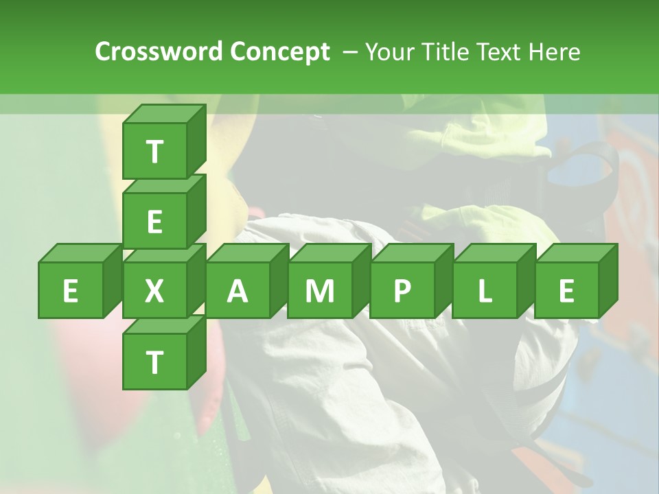 A Young Boy Climbing Up The Side Of A Climbing Wall PowerPoint Template