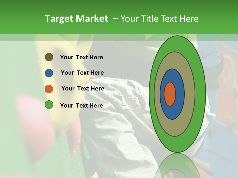 A Young Boy Climbing Up The Side Of A Climbing Wall PowerPoint Template