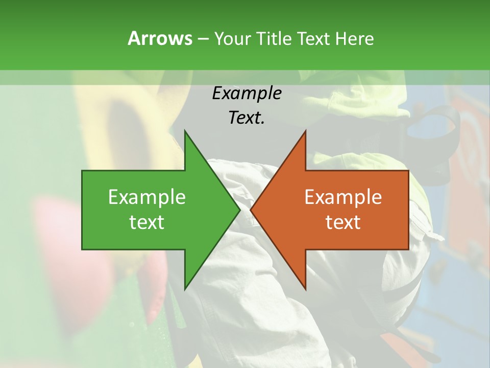 A Young Boy Climbing Up The Side Of A Climbing Wall PowerPoint Template