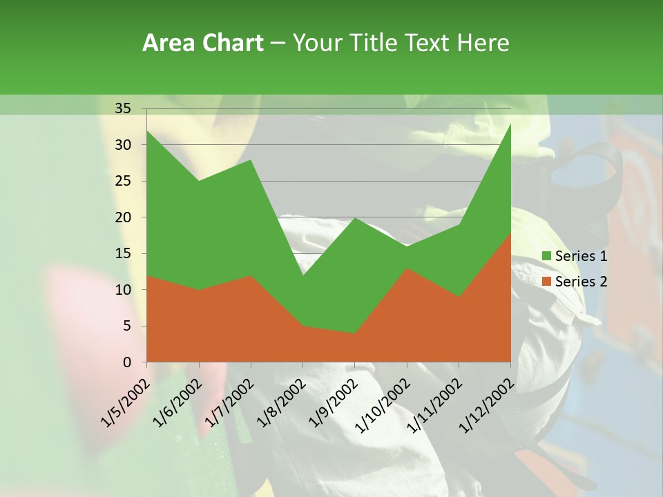 A Young Boy Climbing Up The Side Of A Climbing Wall PowerPoint Template