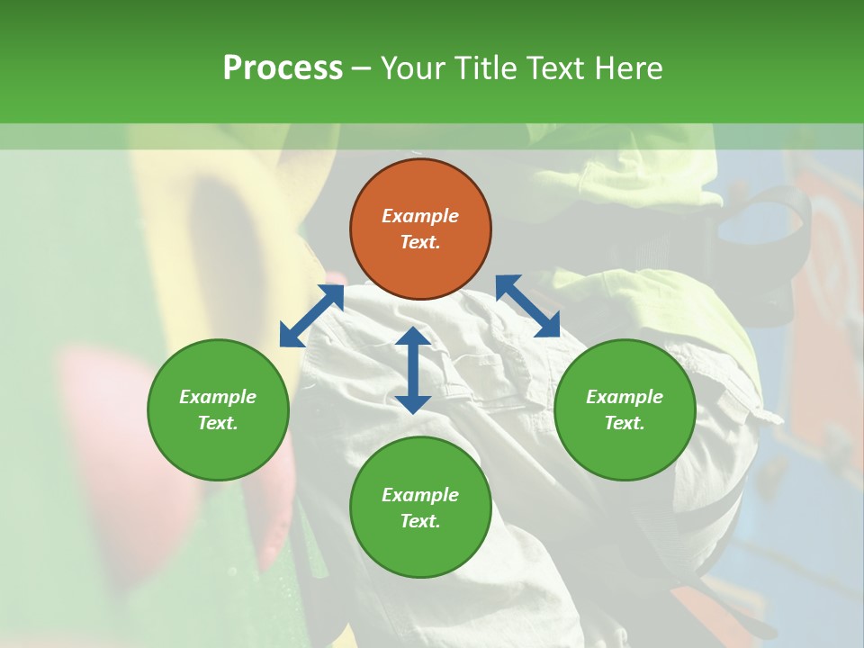 A Young Boy Climbing Up The Side Of A Climbing Wall PowerPoint Template