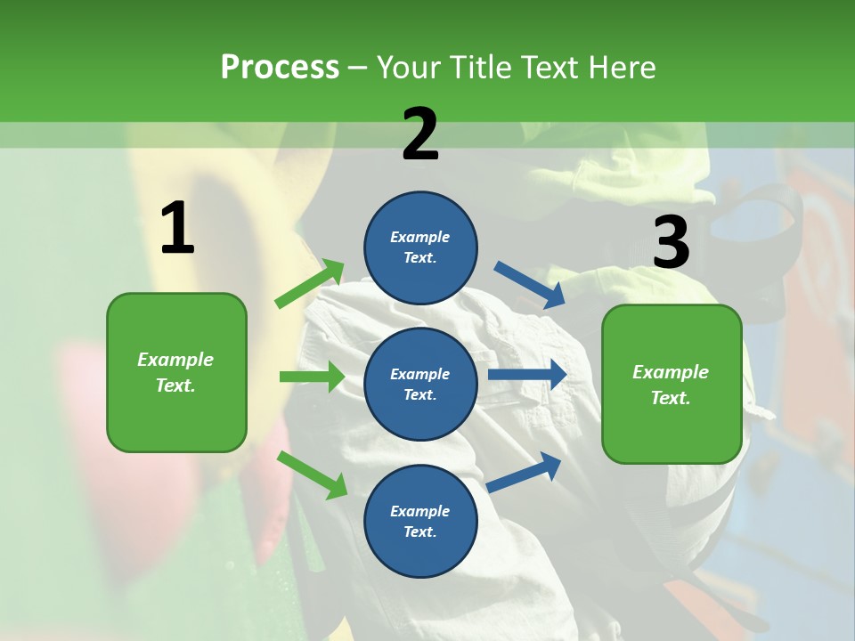 A Young Boy Climbing Up The Side Of A Climbing Wall PowerPoint Template