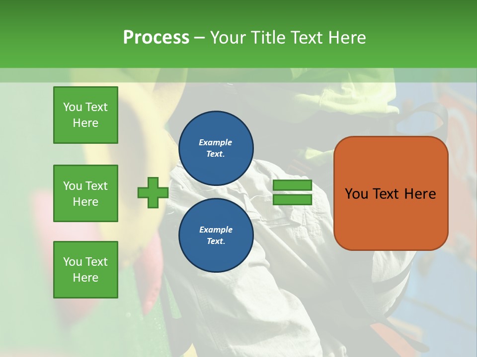A Young Boy Climbing Up The Side Of A Climbing Wall PowerPoint Template