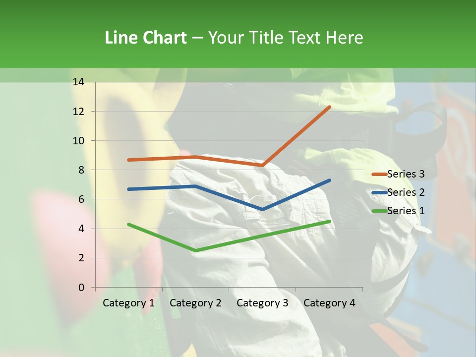 A Young Boy Climbing Up The Side Of A Climbing Wall PowerPoint Template