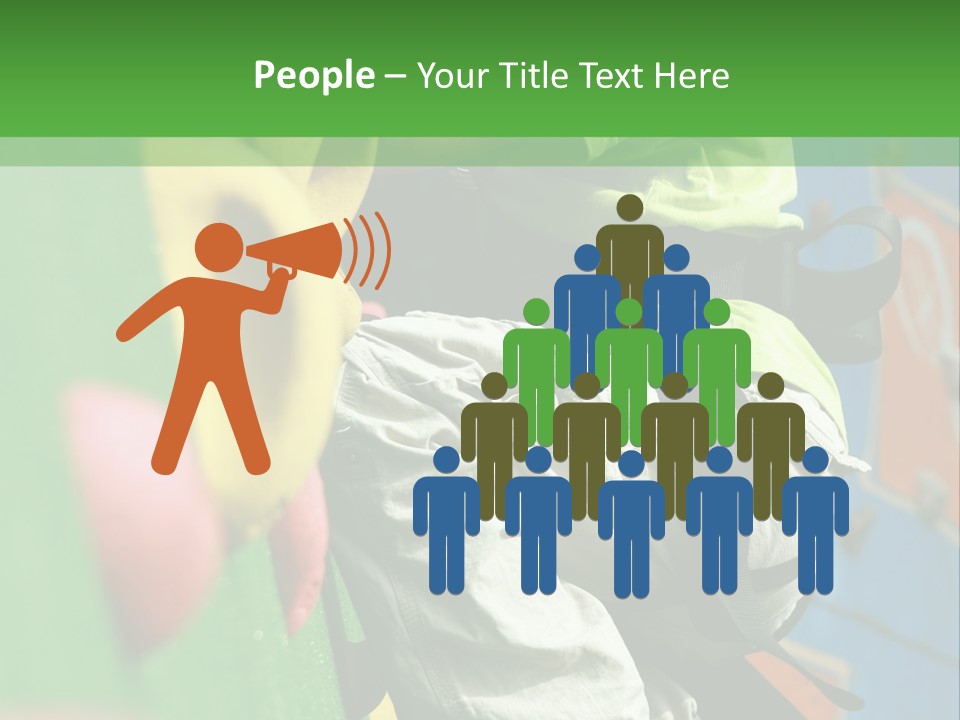 A Young Boy Climbing Up The Side Of A Climbing Wall PowerPoint Template