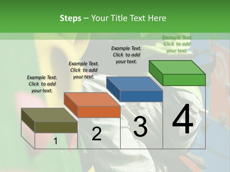 A Young Boy Climbing Up The Side Of A Climbing Wall PowerPoint Template