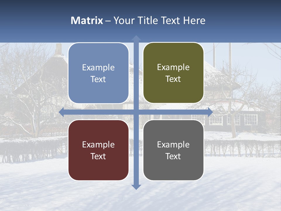 A Snow Covered Field With A House In The Background PowerPoint Template