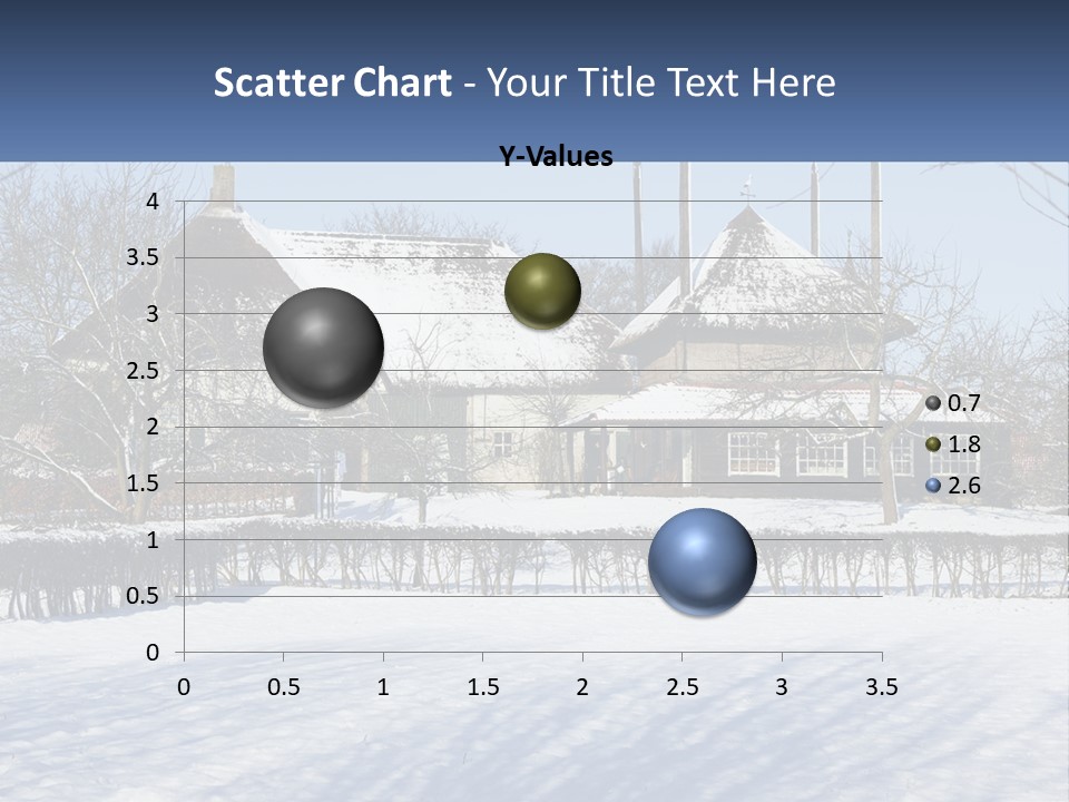 A Snow Covered Field With A House In The Background PowerPoint Template