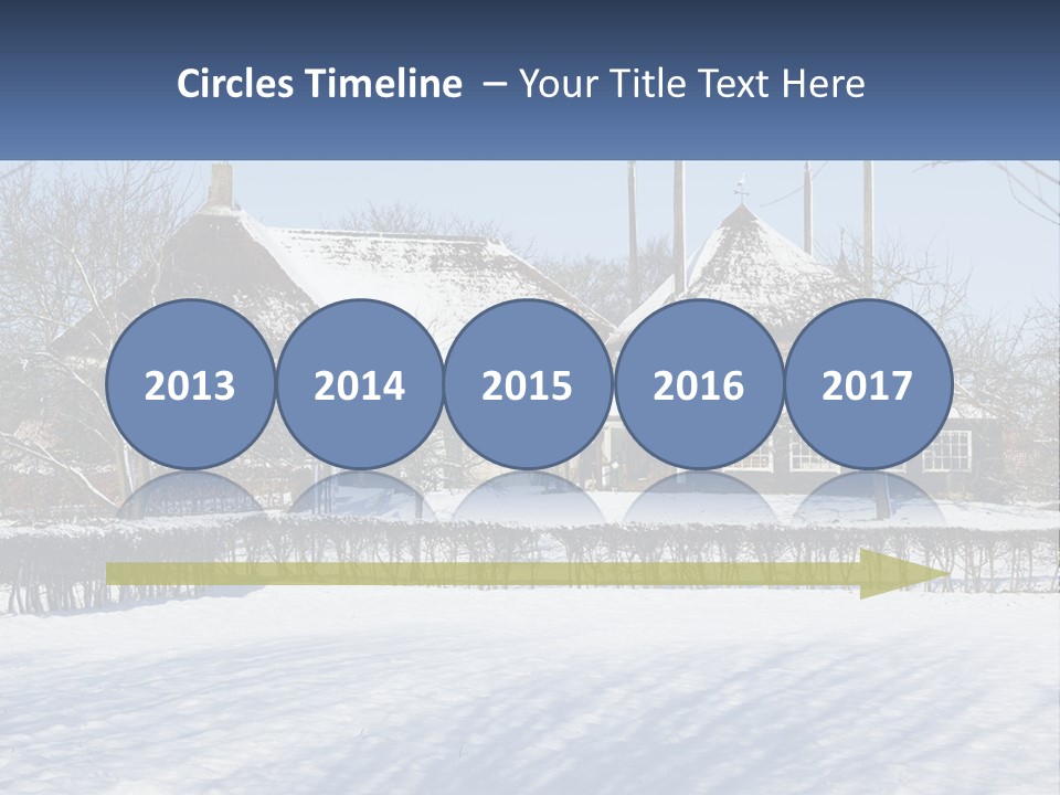 A Snow Covered Field With A House In The Background PowerPoint Template