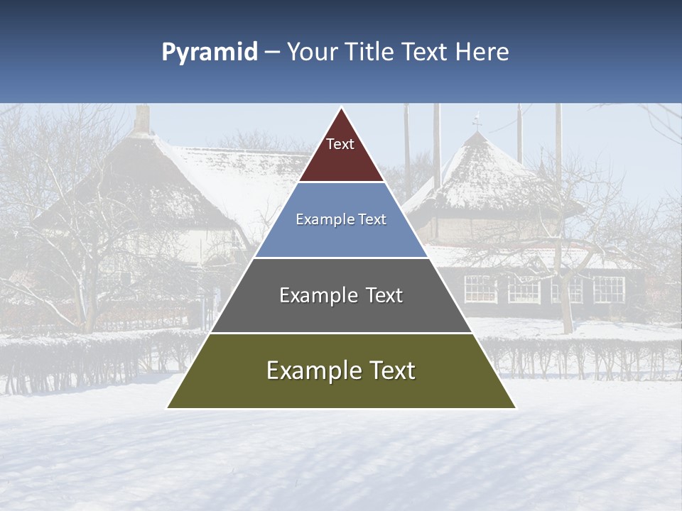 A Snow Covered Field With A House In The Background PowerPoint Template
