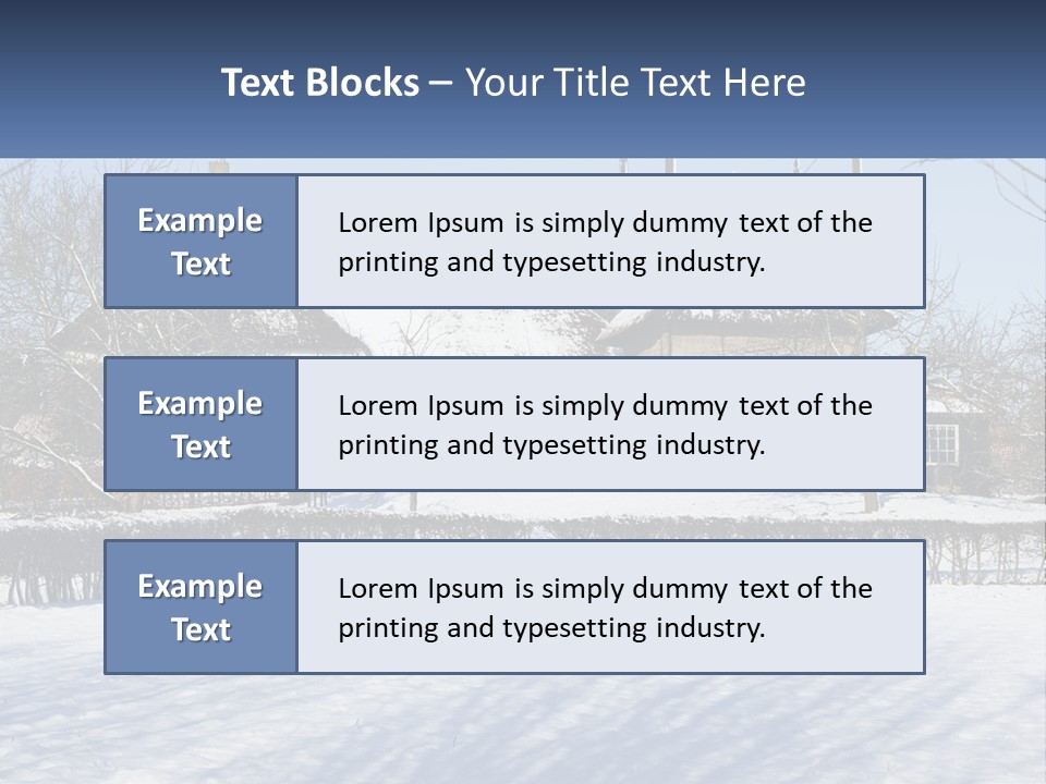 A Snow Covered Field With A House In The Background PowerPoint Template