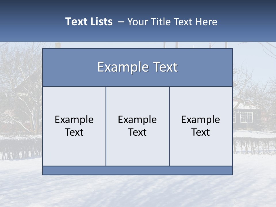 A Snow Covered Field With A House In The Background PowerPoint Template