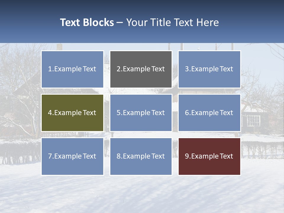 A Snow Covered Field With A House In The Background PowerPoint Template