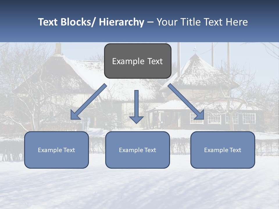 A Snow Covered Field With A House In The Background PowerPoint Template