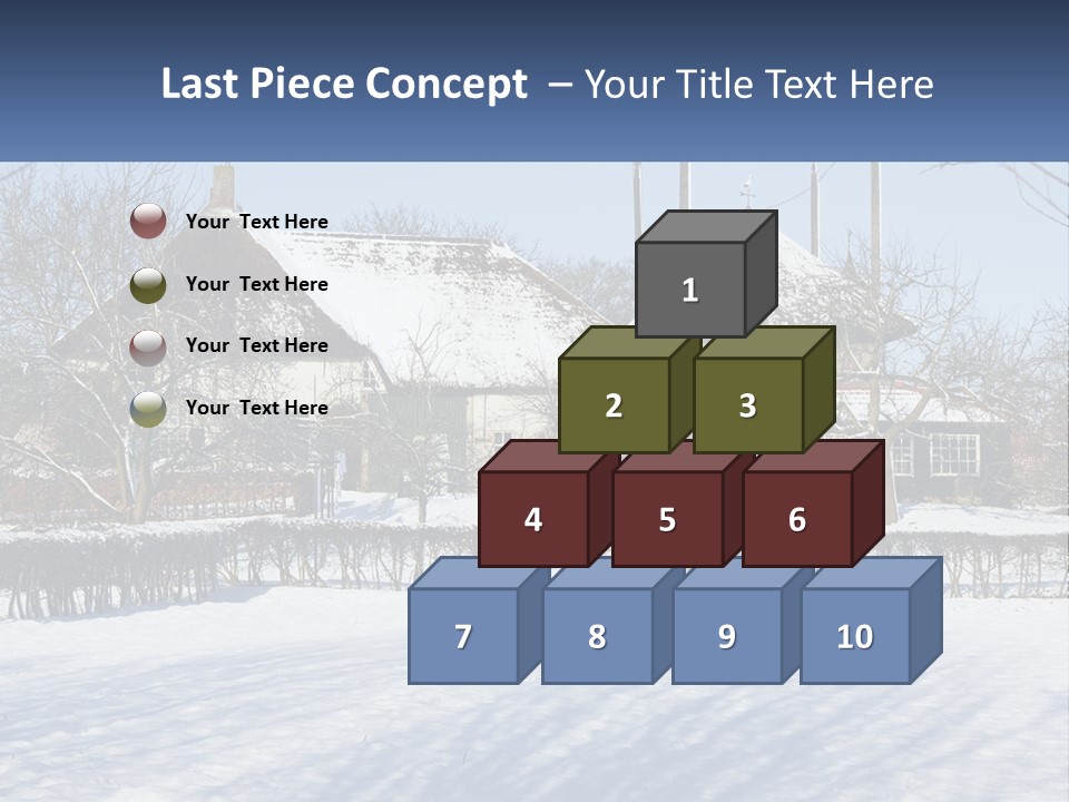 A Snow Covered Field With A House In The Background PowerPoint Template