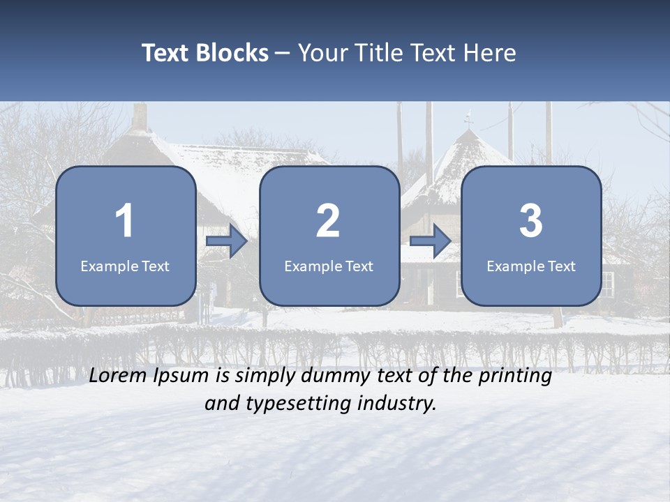 A Snow Covered Field With A House In The Background PowerPoint Template