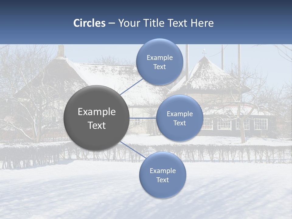 A Snow Covered Field With A House In The Background PowerPoint Template