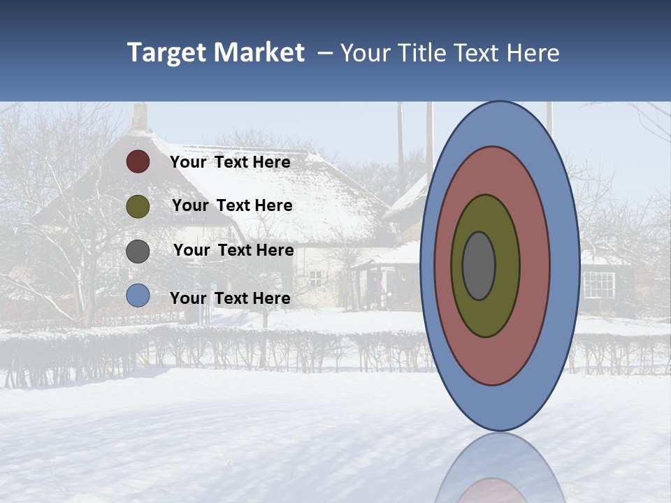 A Snow Covered Field With A House In The Background PowerPoint Template