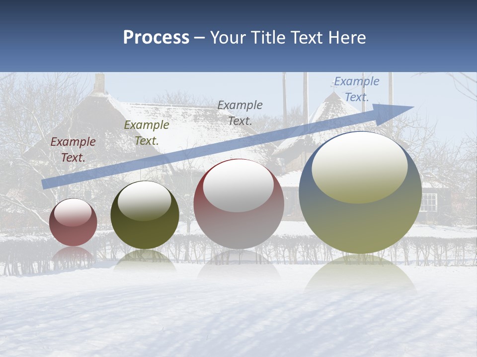 A Snow Covered Field With A House In The Background PowerPoint Template