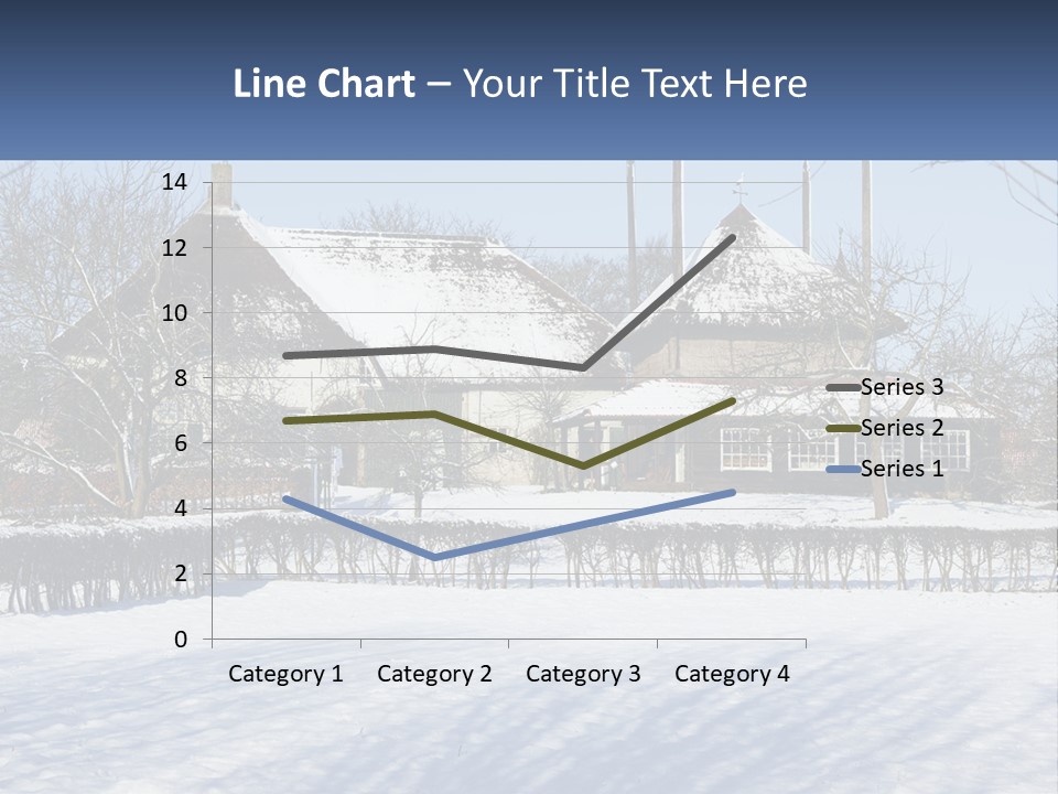 A Snow Covered Field With A House In The Background PowerPoint Template