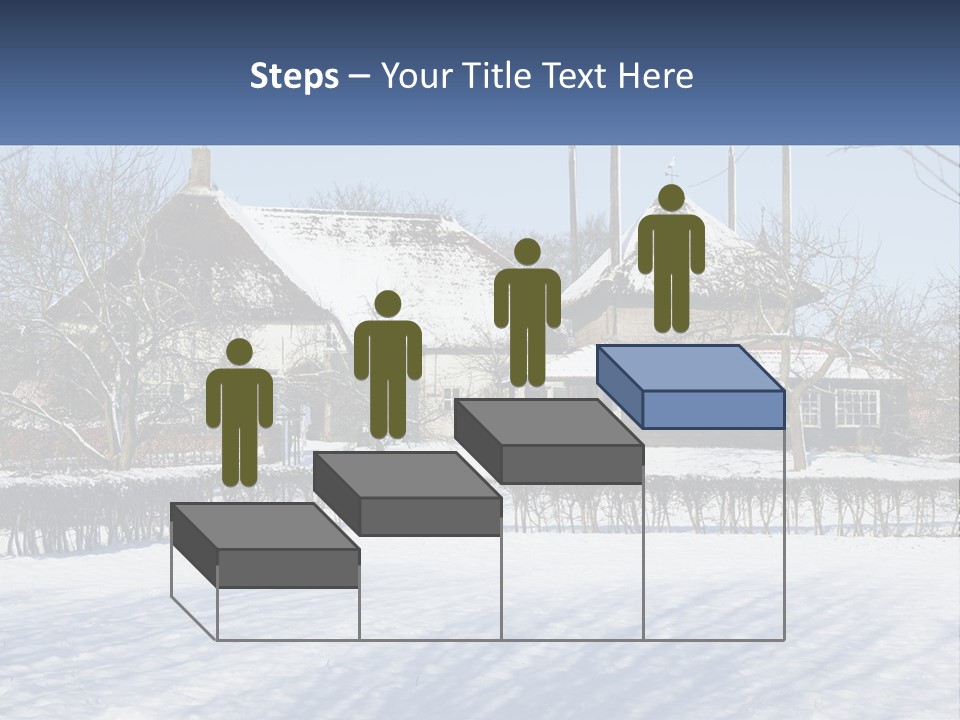 A Snow Covered Field With A House In The Background PowerPoint Template