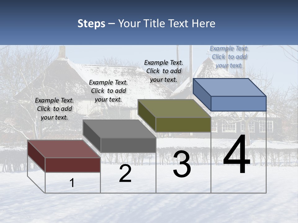 A Snow Covered Field With A House In The Background PowerPoint Template