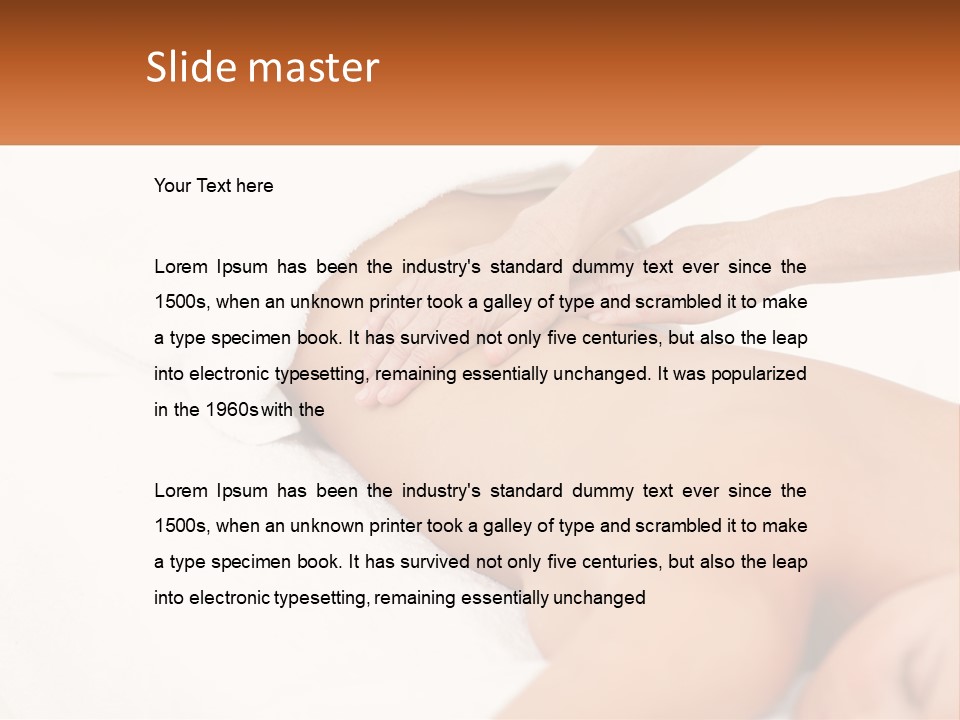 A Woman Getting A Back Massage From A Massager PowerPoint Template