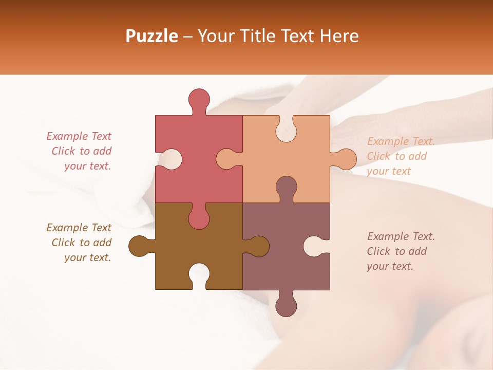 A Woman Getting A Back Massage From A Massager PowerPoint Template