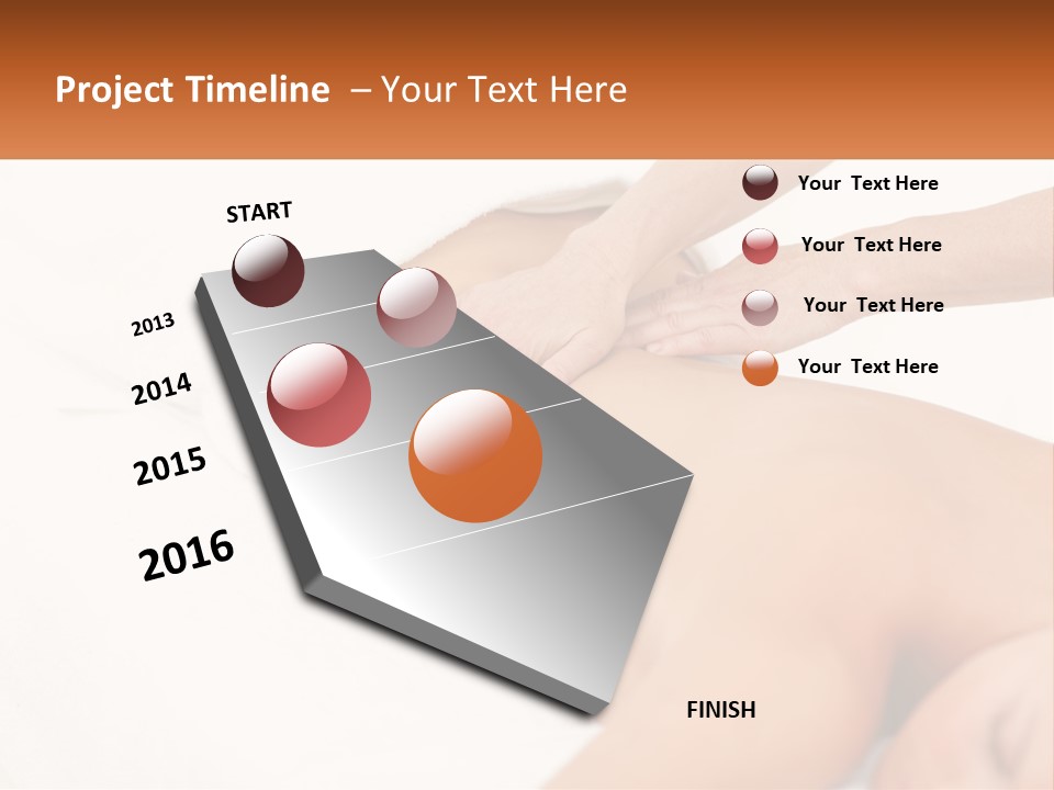 A Woman Getting A Back Massage From A Massager PowerPoint Template