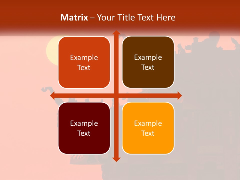 The Sun Is Setting Over A Chinese Building PowerPoint Template
