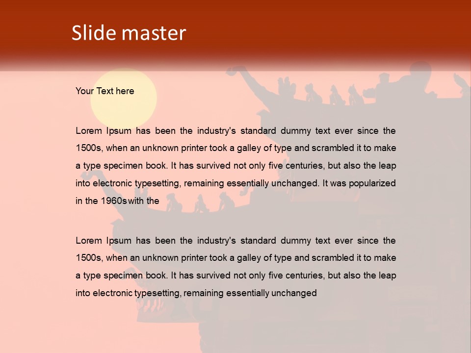 The Sun Is Setting Over A Chinese Building PowerPoint Template