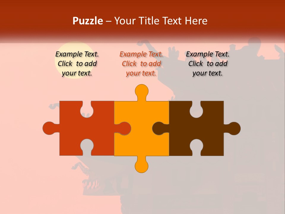 The Sun Is Setting Over A Chinese Building PowerPoint Template