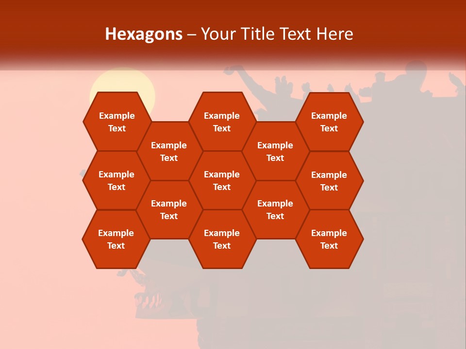 The Sun Is Setting Over A Chinese Building PowerPoint Template