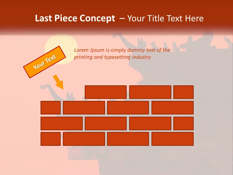 The Sun Is Setting Over A Chinese Building PowerPoint Template