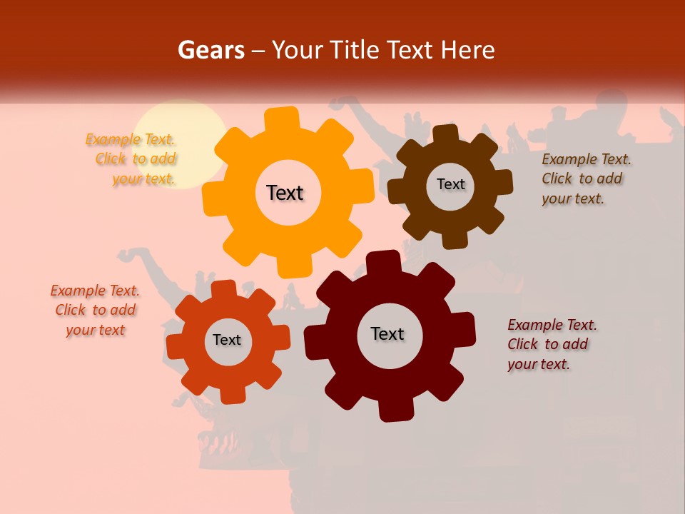 The Sun Is Setting Over A Chinese Building PowerPoint Template