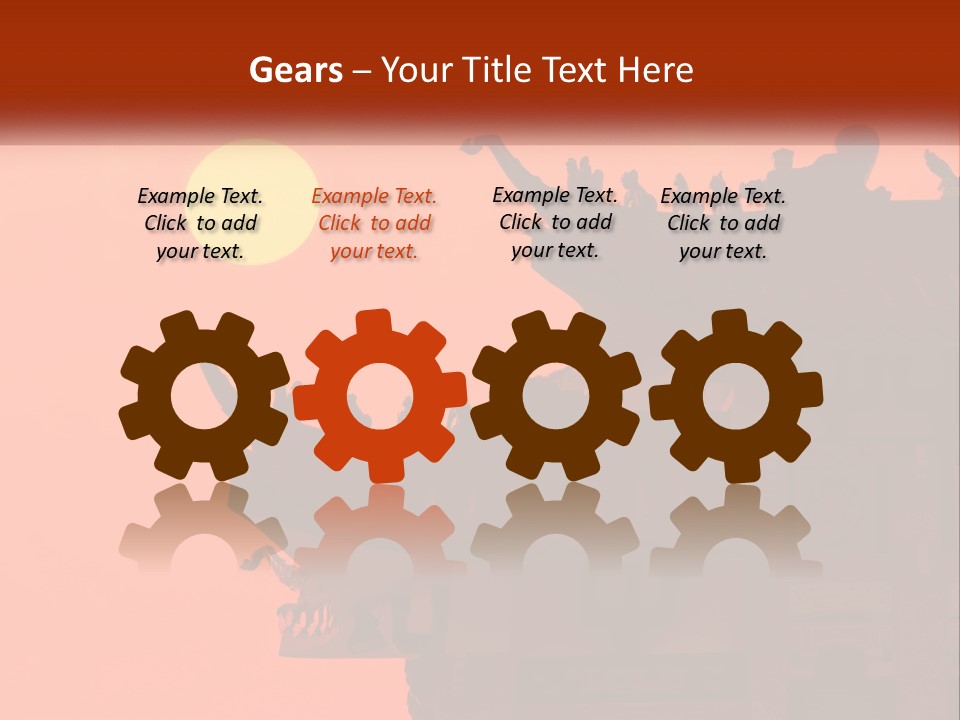 The Sun Is Setting Over A Chinese Building PowerPoint Template