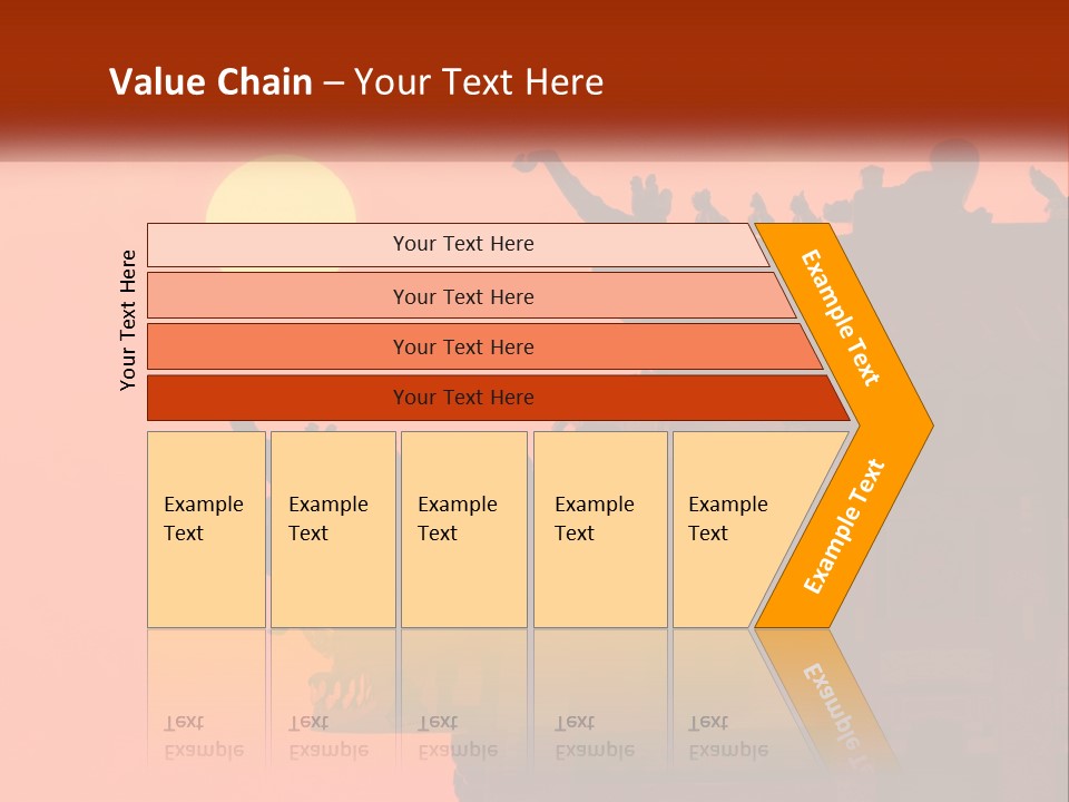 The Sun Is Setting Over A Chinese Building PowerPoint Template