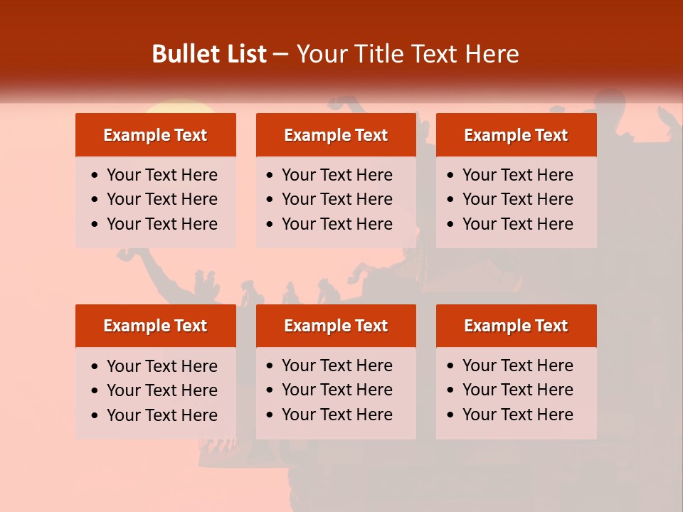 The Sun Is Setting Over A Chinese Building PowerPoint Template