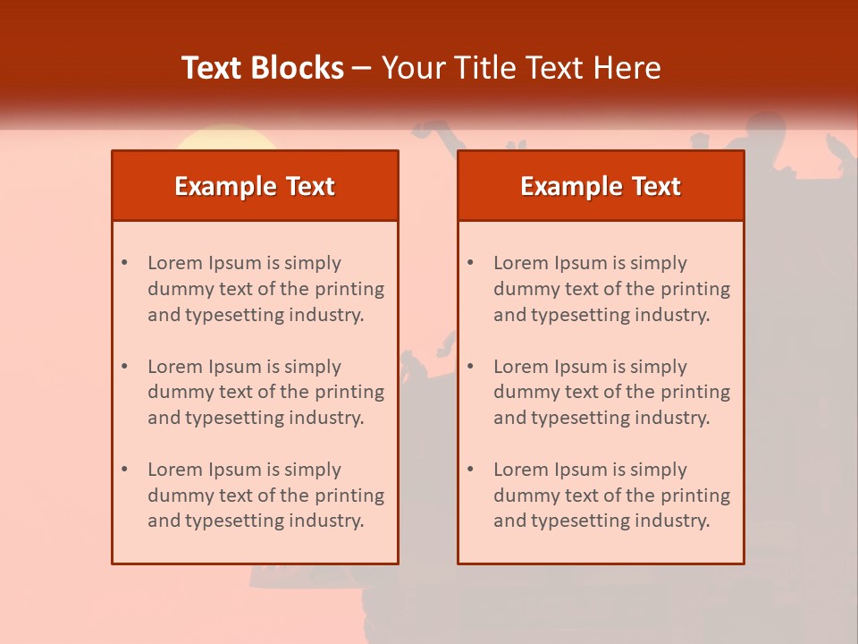 The Sun Is Setting Over A Chinese Building PowerPoint Template