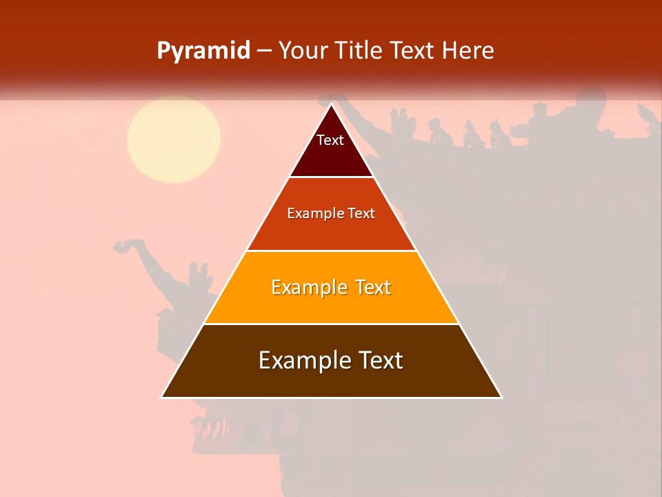 The Sun Is Setting Over A Chinese Building PowerPoint Template
